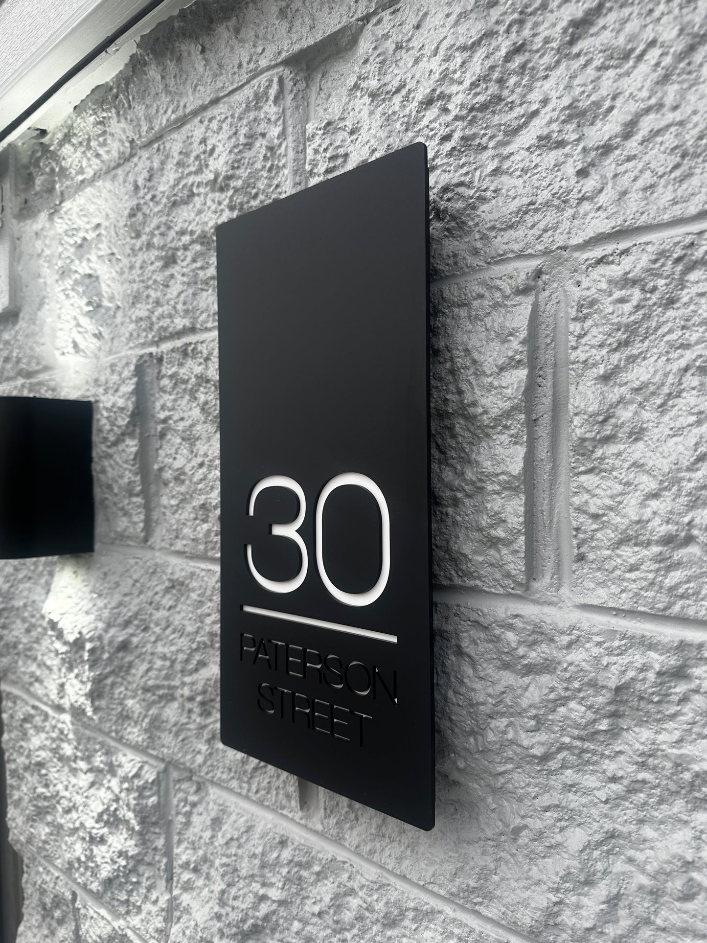 Illuminated LED House Number - Portrait - Style 1