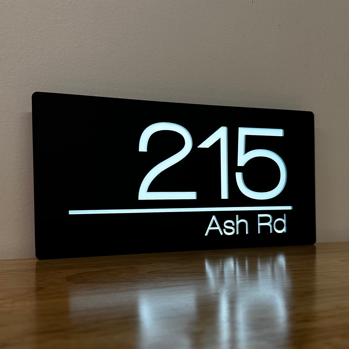 Illuminated House Number - Landscape - Style 4