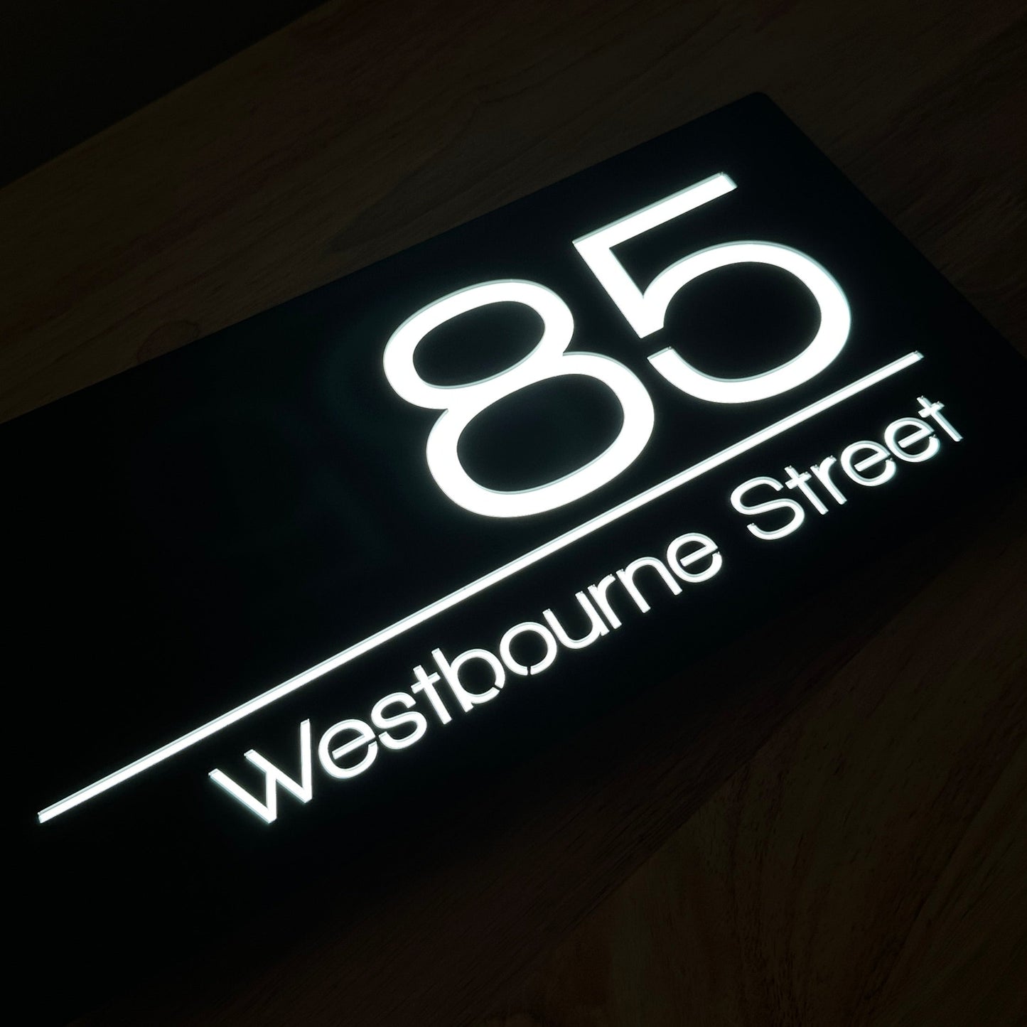 Illuminated House Number - Landscape - Style 4