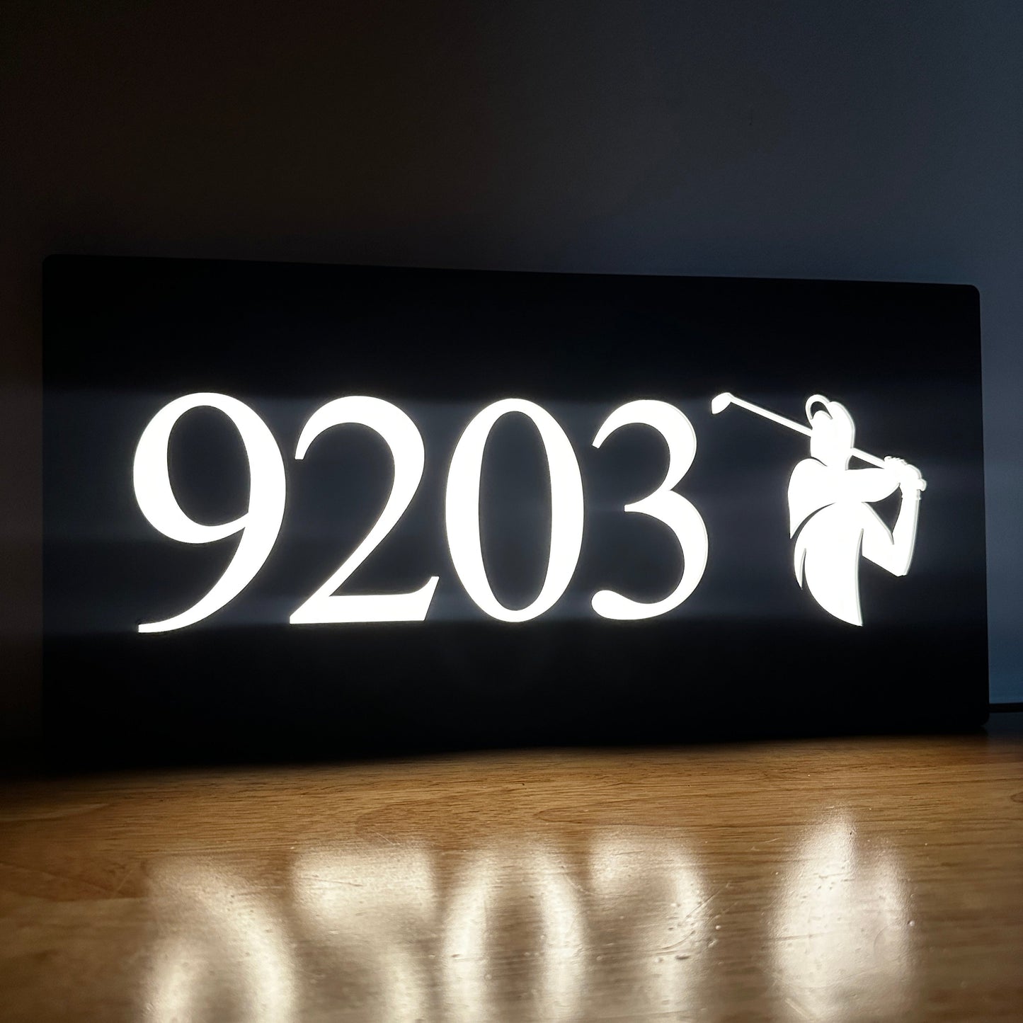 Illuminated LED House Number - Landscape - Style 3
