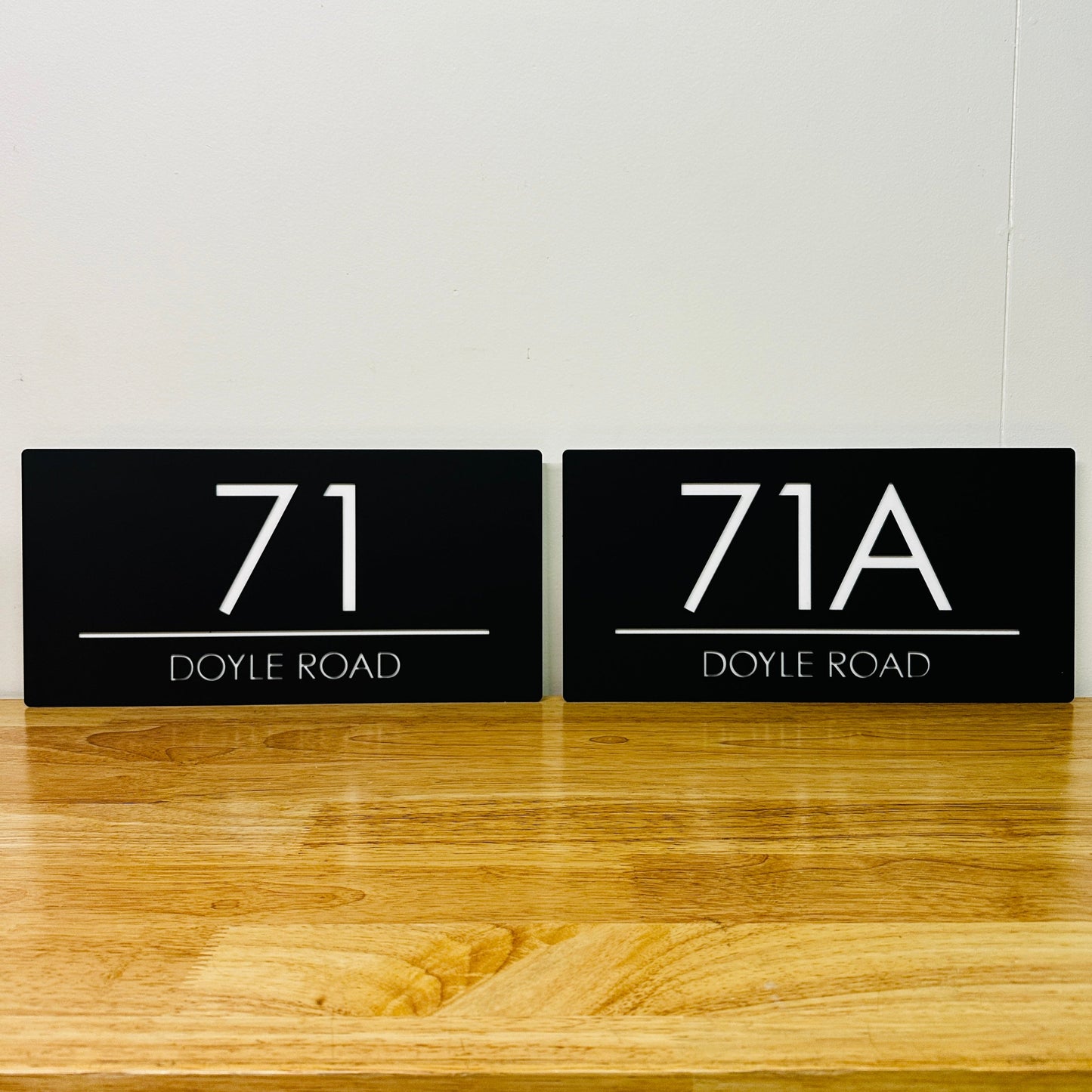 Laser Cut Acrylic House Number Sign. Laserd House Numbers - Style 1. Australian Made.