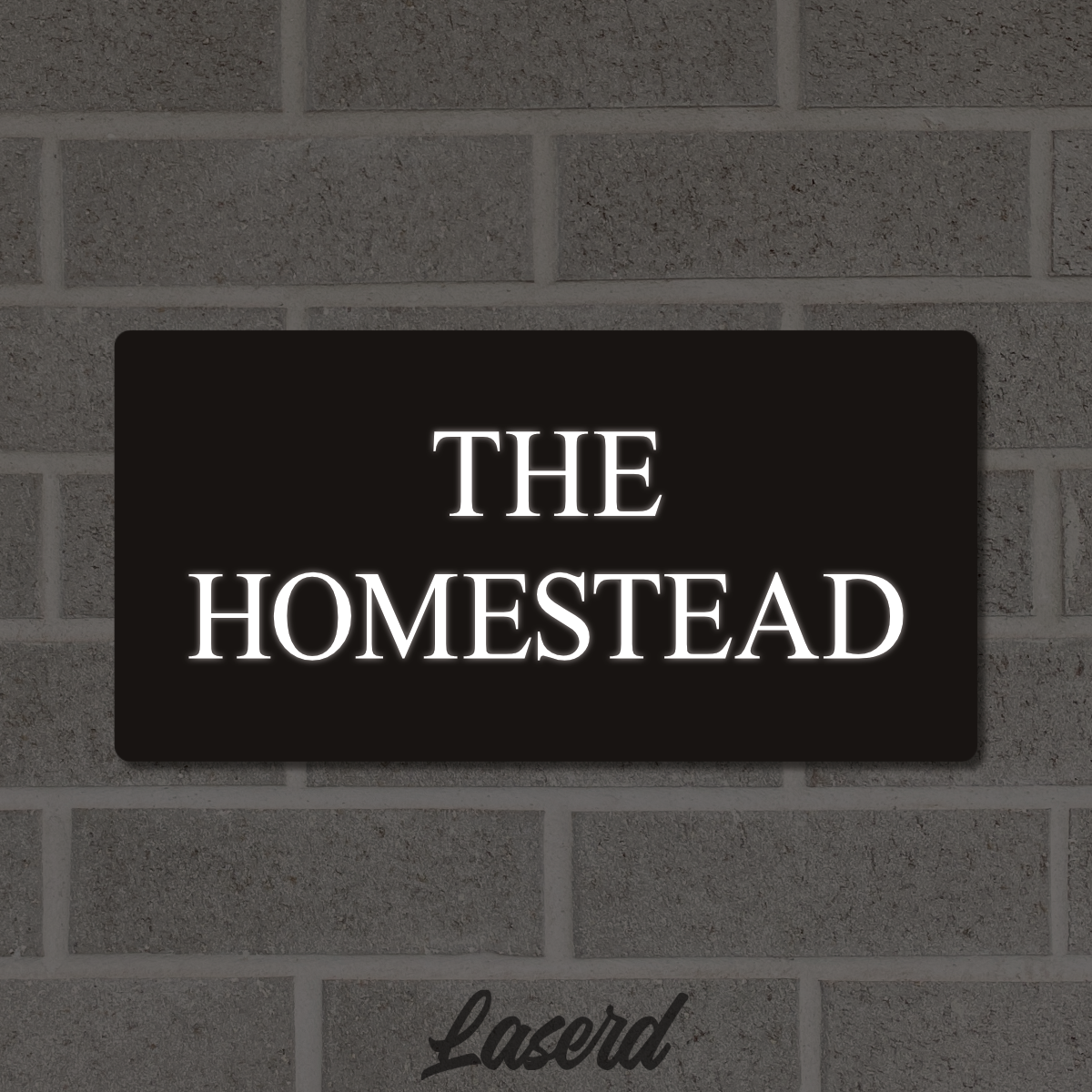 Laserd Illuminated LED House Number Sign - Customisable - Custom Text