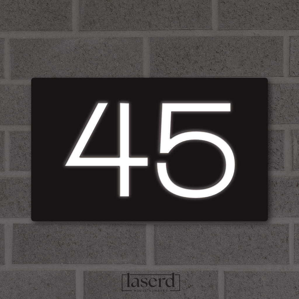 Illuminated LED House Number - 2 DIGITS