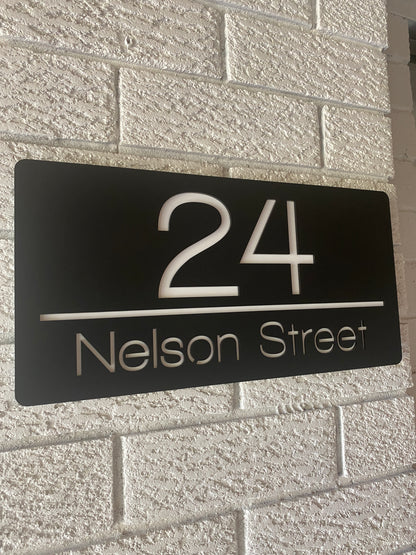 Premium House Number - Landscape - Style 1