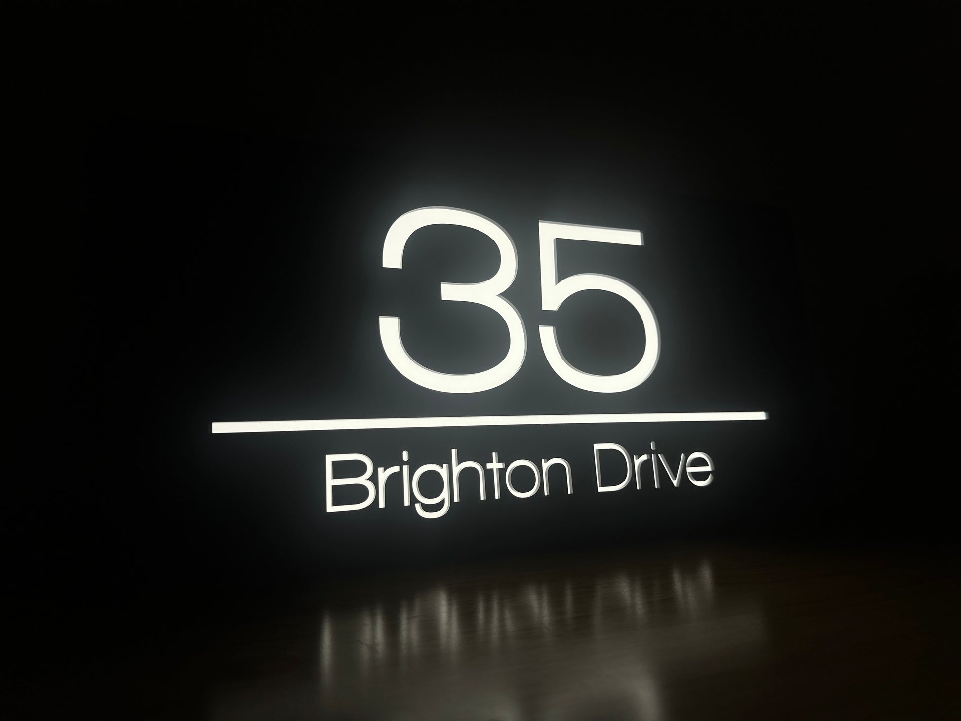 Illuminated LED Light Up House Sign. Made In Australia.