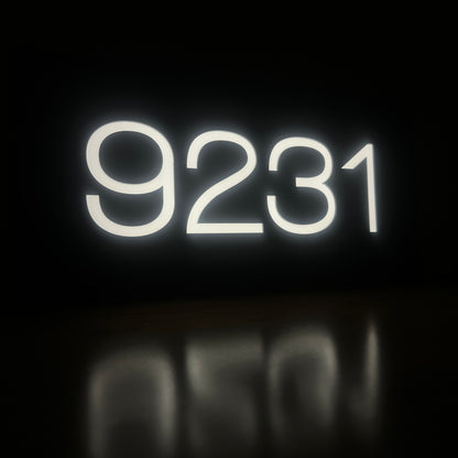 Illuminated House Number - Landscape - Style 3