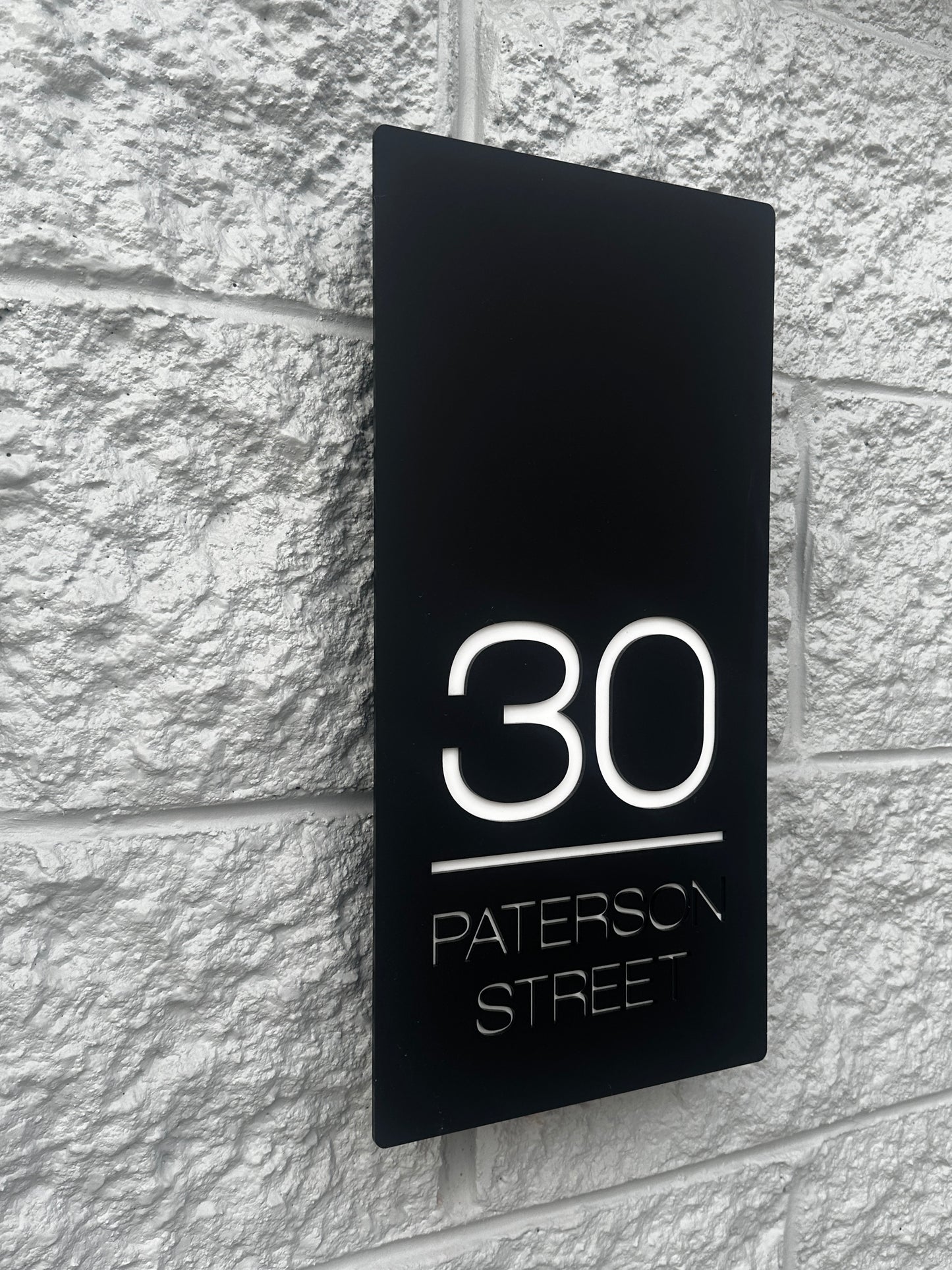 Illuminated House Number - Portrait - Style 1