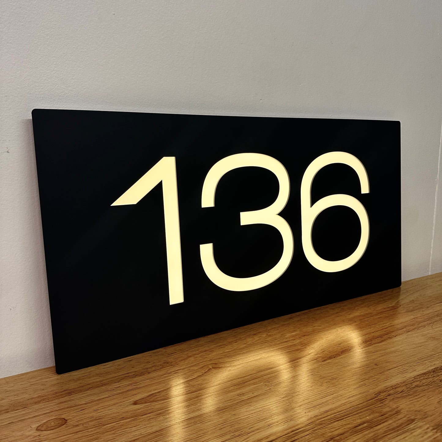 Illuminated House Number - Landscape - Style 3