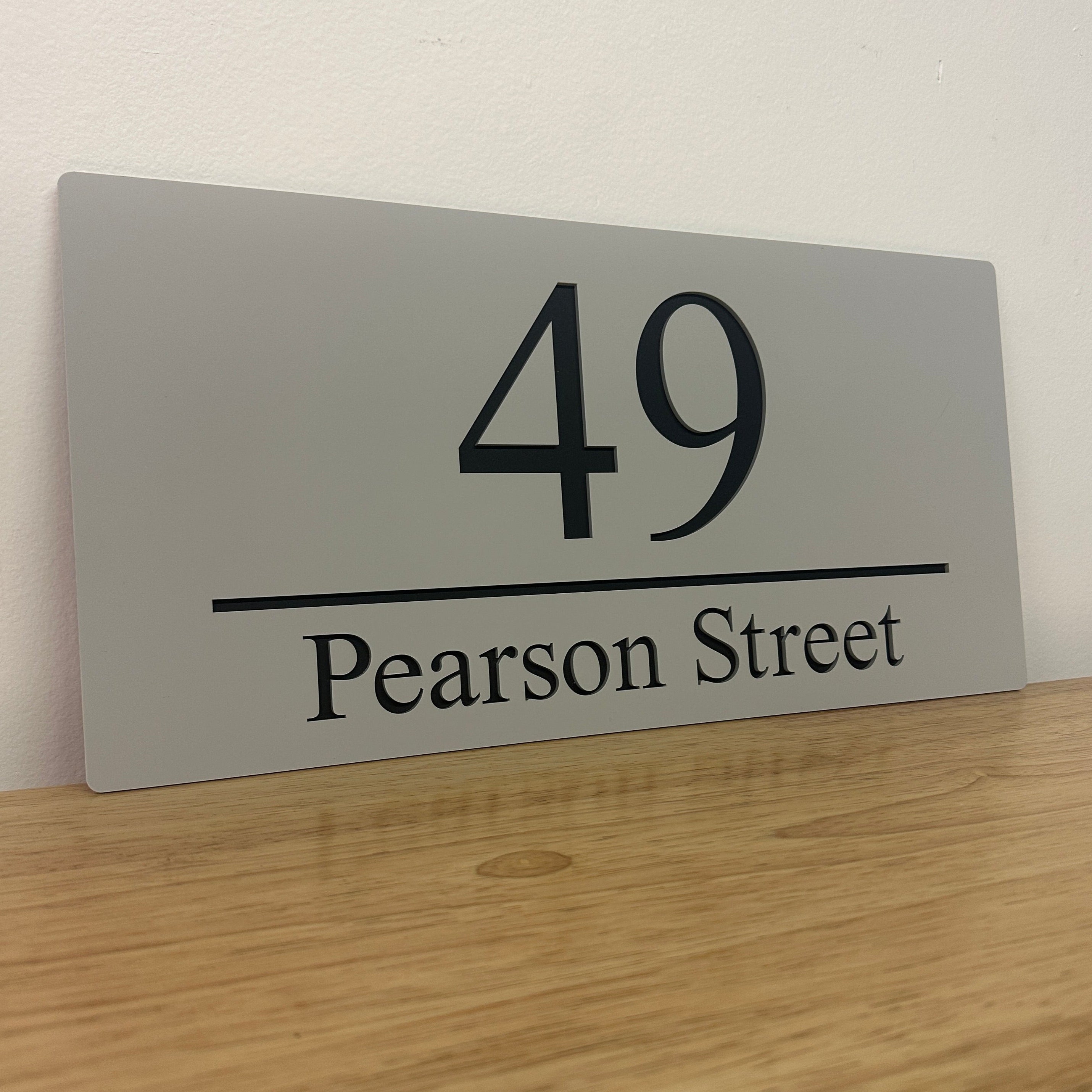 Laser Cut Acrylic House Number Sign. Laserd House Numbers - Style 1. Australian Made. 