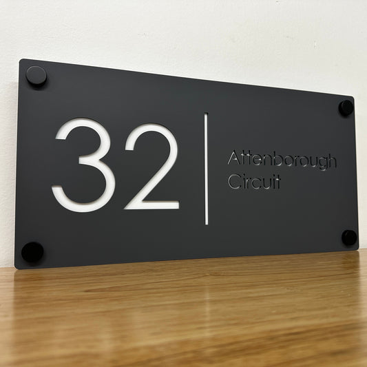 Premium House Number - Landscape - Style 2
