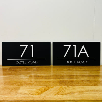 Laser Cut Acrylic House Number Sign. Laserd House Numbers - Style 1. Australian Made. 