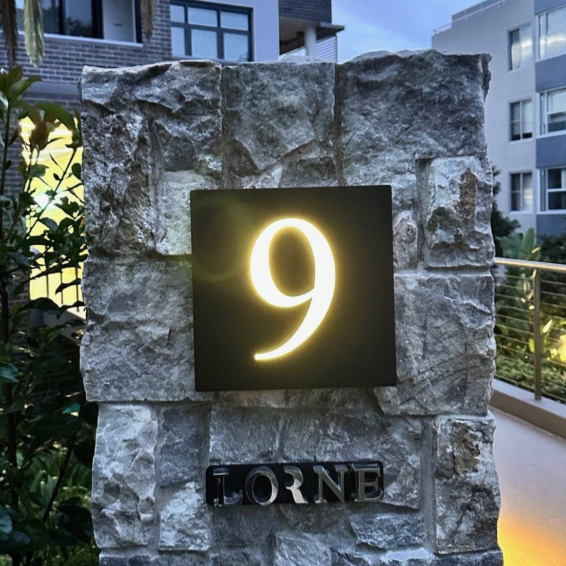 Illuminated House LED Number - 1 DIGIT