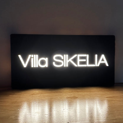 Illuminated LED House Number - Landscape - Style 5