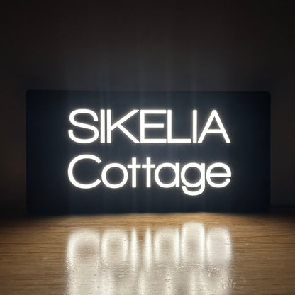 Illuminated LED House Number - Landscape - Style 5