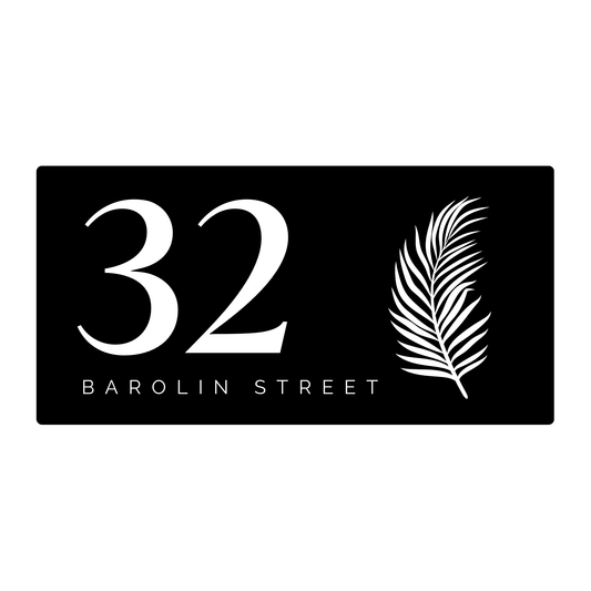 Illuminated House Sign - Palm Leaf