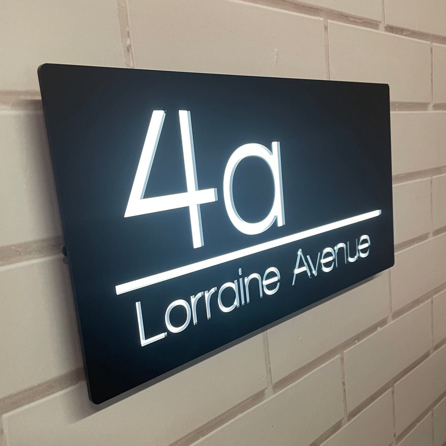 Illuminated House Number - Landscape - Style 4